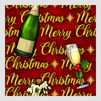 Merry Christmas Champagne Seamless Pattern Premium Hoodie | Teevron