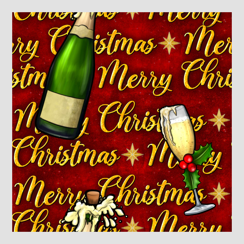 Merry Christmas Champagne Seamless Pattern Premium Hoodie by BundleAndBundleShop | Teevron
