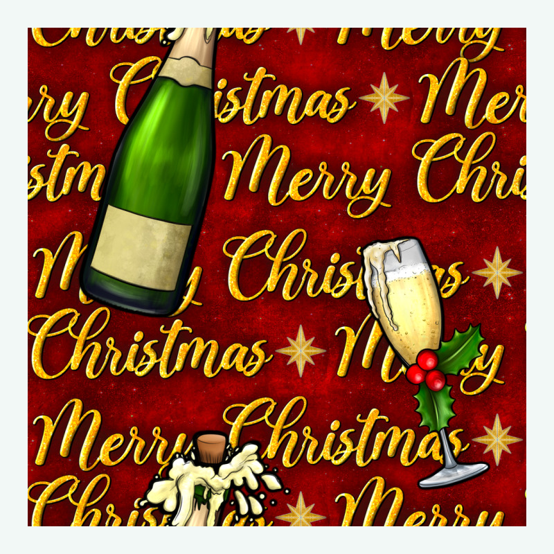 Merry Christmas Champagne Seamless Pattern Premium Hoodie by BundleAndBundleShop | Teevron