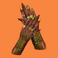 Juneteenth Nail Art With Afro Hand Premium Sweatshirt | Teevron
