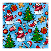 christmas trees and snow seamless pattern | Teevron