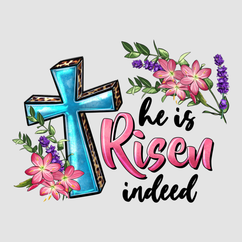 He Is Risen Indeed Cross And Flowers Premium Sweatshirt by RanaPortraitStore | Teevron
