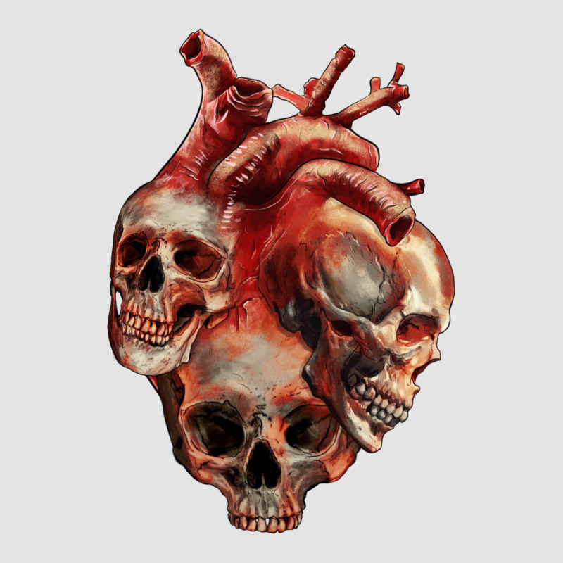 Heart Skulls Premium Sweatshirt by RanaPortraitStore | Teevron