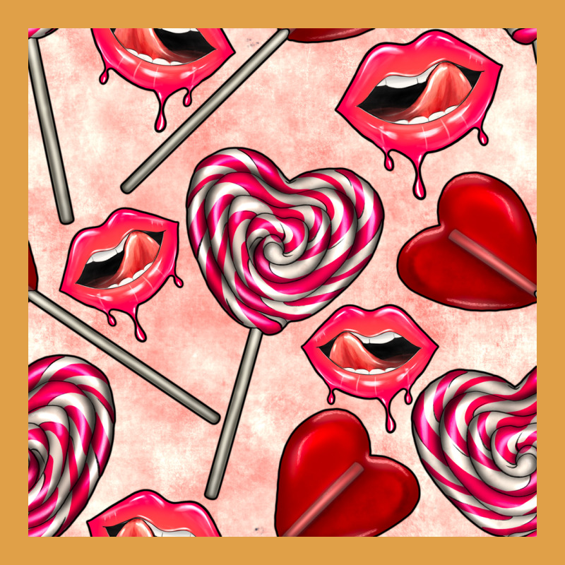 Valentines Day Lollipops And Lips Seamless Pattern Premium Hoodie by BundleAndBundleShop | Teevron