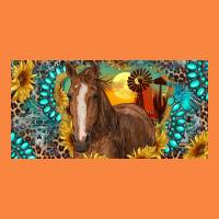 Horse And Desert With Sunflowers Gemstone Premium Sweatshirt | Teevron