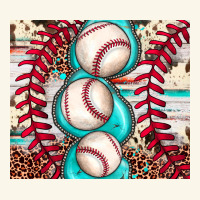 Baseball Leopard Cowhide Turquoise Premium Hoodie | Teevron