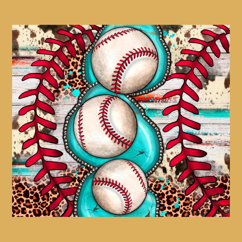 Baseball Leopard Cowhide Turquoise Premium Hoodie by JahusDesignShop | Teevron