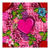 valentines day flower heart with leopard seamless pattern | Teevron
