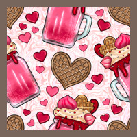 Valentines Day Milkshake Seamless Pattern Premium Hoodie | Teevron