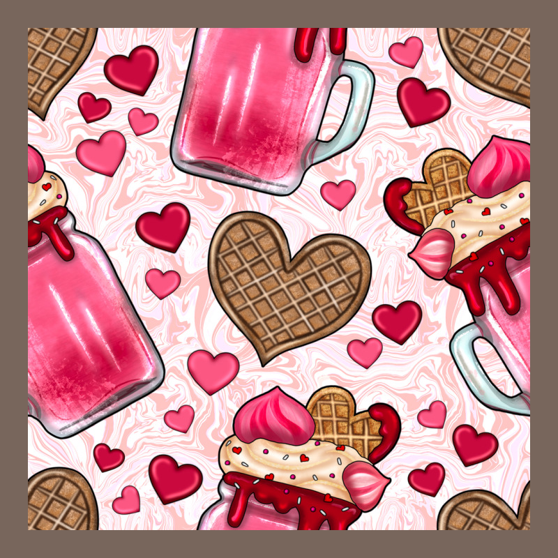 Valentines Day Milkshake Seamless Pattern Premium Hoodie by BundleAndBundleShop | Teevron