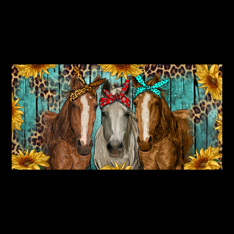 Horses With Leopard And Sunflowers Premium Sweatshirt by RanaPortraitStore | Teevron