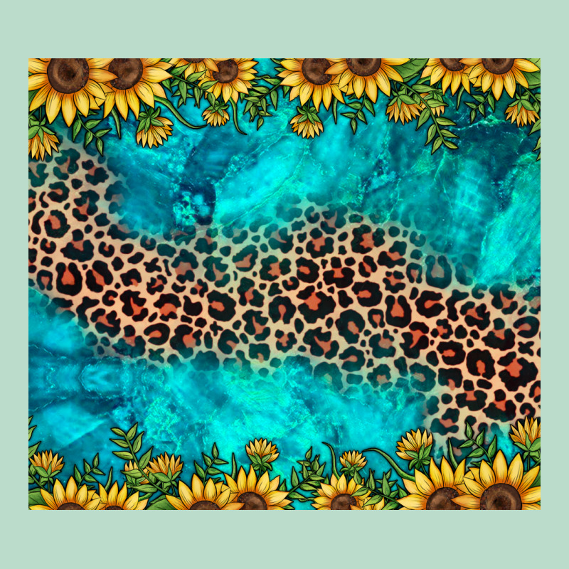 Leopard Turquoise Sunflower Premium Hoodie by JahusDesignShop | Teevron