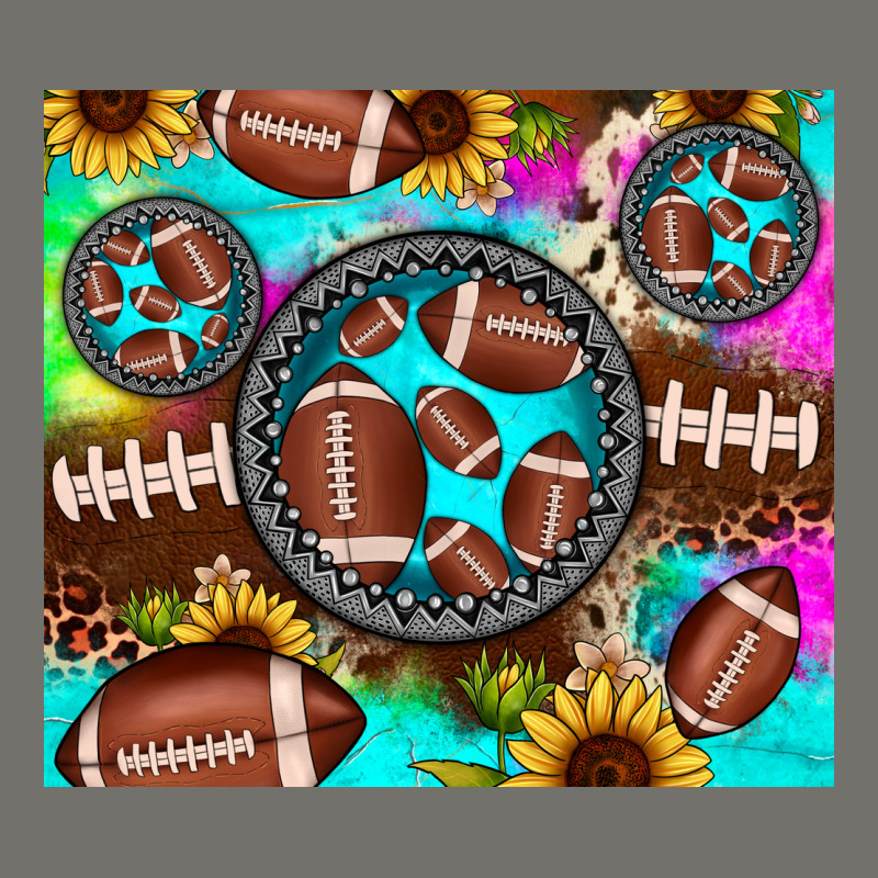Football Tie Dye Gemstone Sunflower Premium Hoodie by JahusDesignShop | Teevron