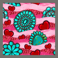 Valentines Day Turquoise Gemstone  And Hearts Premium Hoodie | Teevron