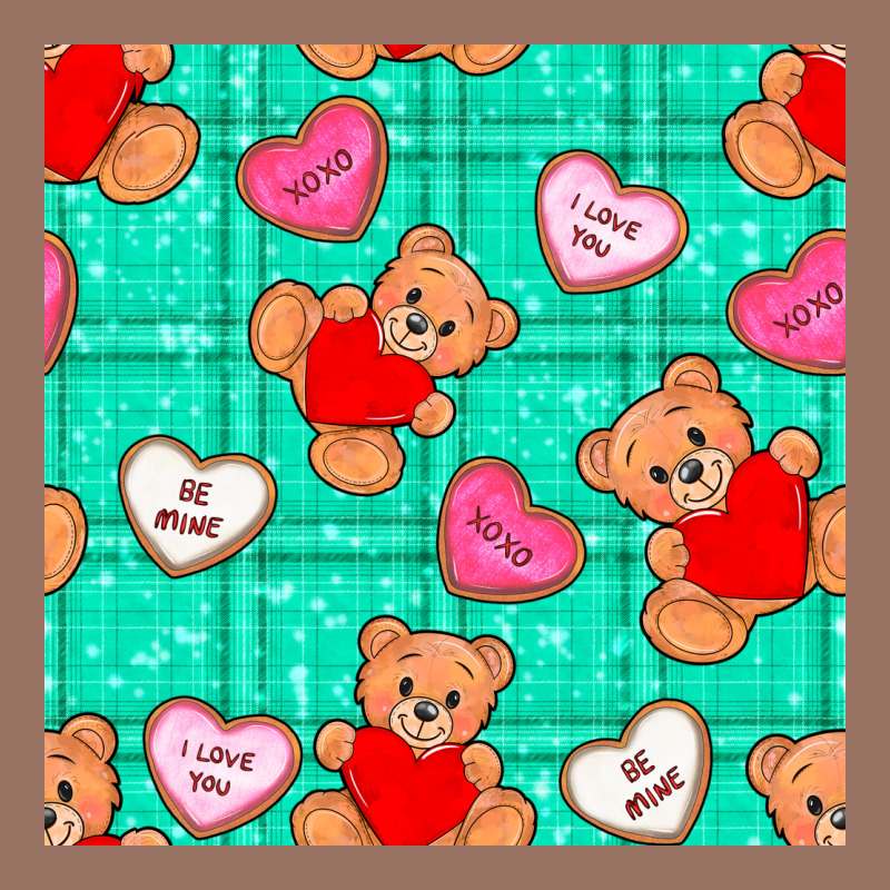 Valentines Day Teddy Bears And Cookies Seamless Pattern Premium Hoodie by BundleAndBundleShop | Teevron