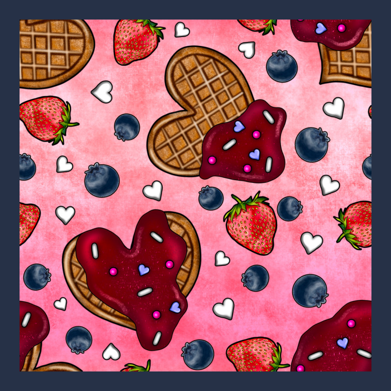 Valentines Day Waffles Seamless Pattern Premium Hoodie by BundleAndBundleShop | Teevron