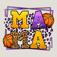 Purple And Gold Basketball Leopard Frame Mama Heavy Core Tee | Teevron