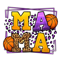 Purple and gold Basketball leopard frame Mama | Teevron