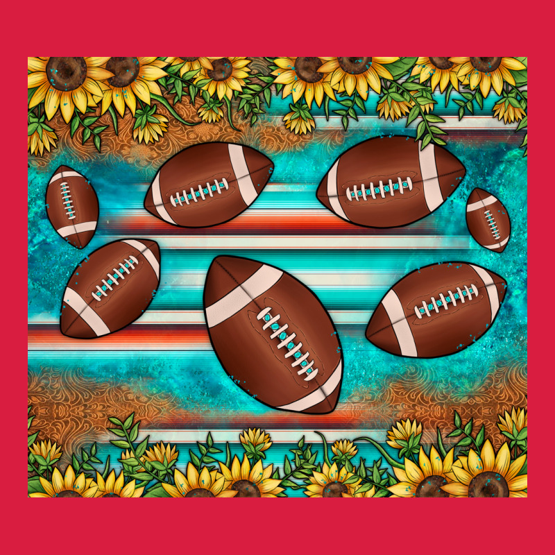 Football Turquoise Sunflower Premium Hoodie by JahusDesignShop | Teevron