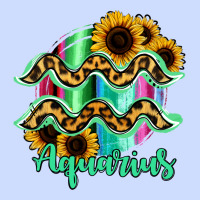 Aquarius Zodiac Sign Sunflower Leopard Serape Urban Heavy Tee | Teevron