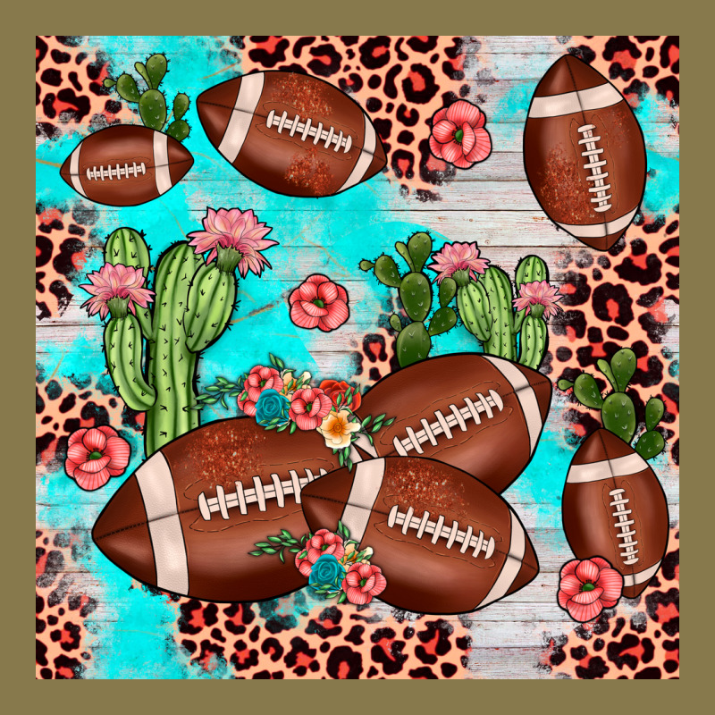 Football Leopard Cactus Seamless Pattern Premium Hoodie by JahusDesignShop | Teevron