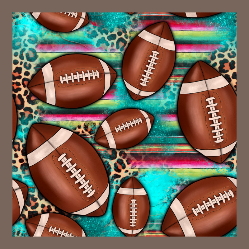 Football Leopard Turquoise Seamless Pattern Premium Hoodie by JahusDesignShop | Teevron