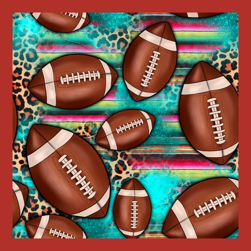 Football Leopard Turquoise Seamless Pattern Premium Hoodie by JahusDesignShop | Teevron