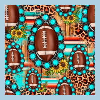 Football Leopard Turquoise Gemstone Sunflower Seamless Pattern Premium Hoodie | Teevron