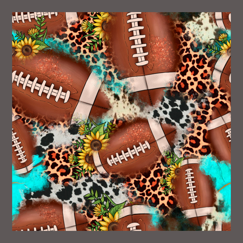 Football Leopard Turquoise Cowhide Sunflower Seamless Pattern Premium Hoodie by JahusDesignShop | Teevron