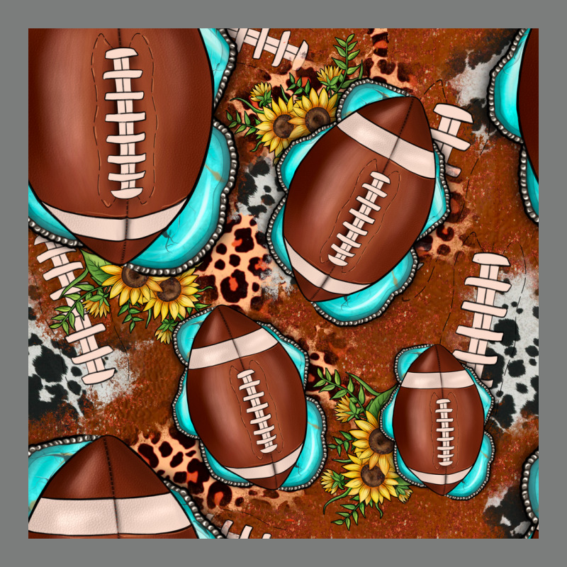 Football Leopard Gemstone Sunflower Seamless Pattern Premium Hoodie by JahusDesignShop | Teevron