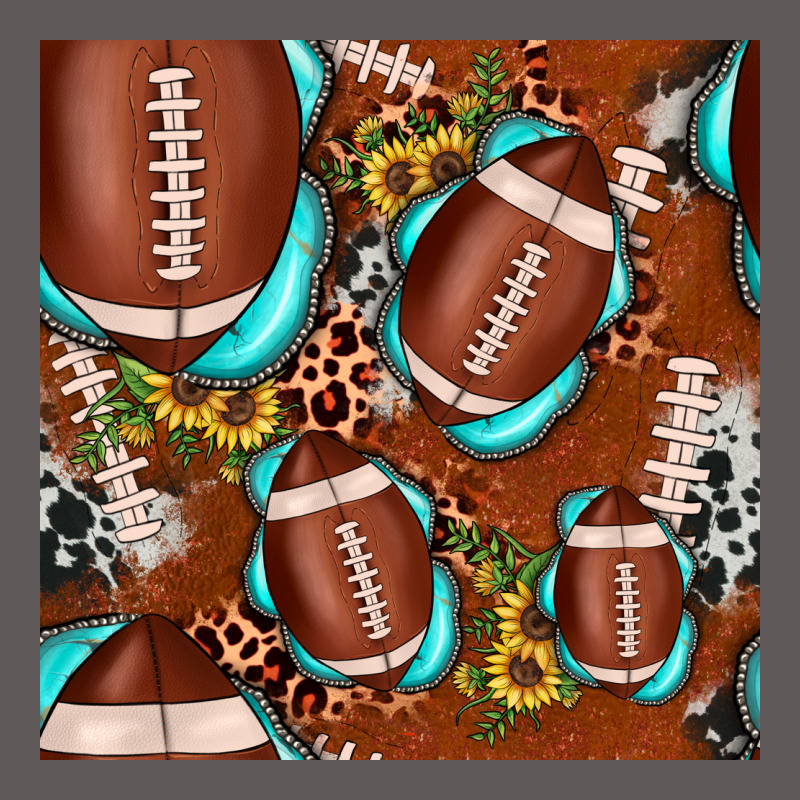Football Leopard Gemstone Sunflower Seamless Pattern Premium Hoodie by JahusDesignShop | Teevron