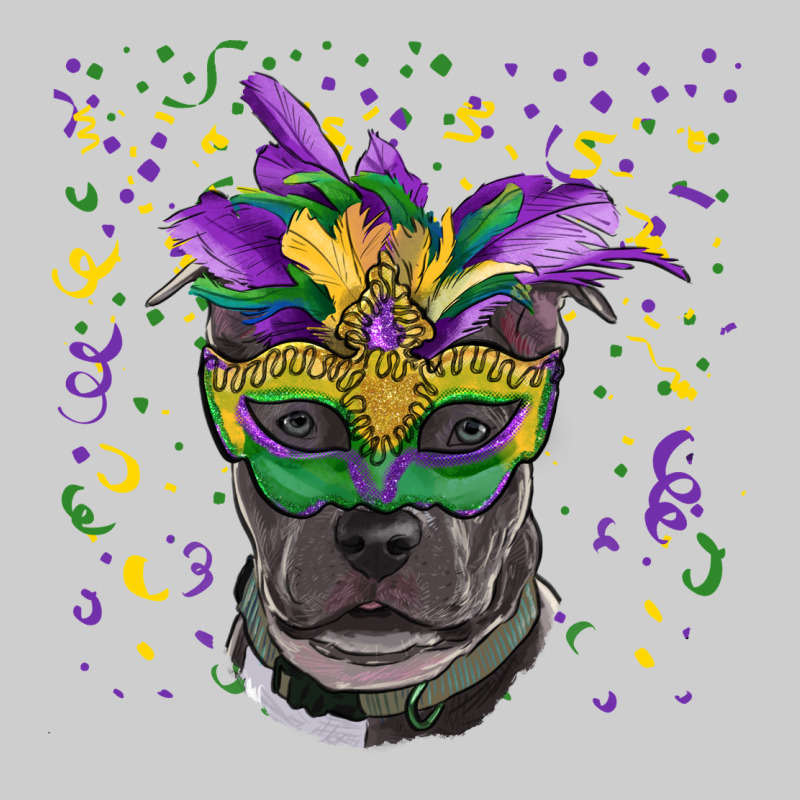 Mardi Gras  Mask Pitbull Premium Sweatshirt by RanaPortraitStore | Teevron