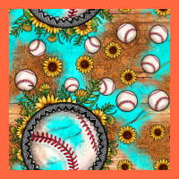 Baseball Turquoise Sunflower Seamless Pattern Premium Hoodie | Teevron