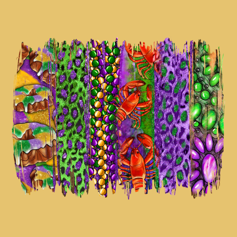 Mardi Gras Brush Strokes King Cake And Craw Fish Premium Sweatshirt by RanaPortraitStore | Teevron