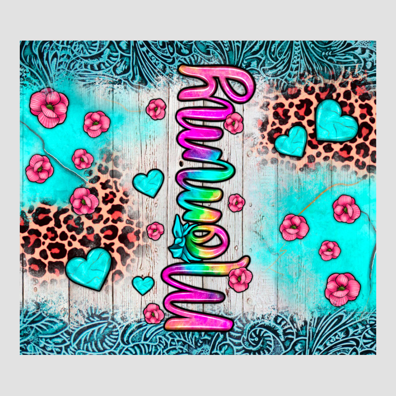 Mommy Leopard Turquoise Premium Hoodie by JahusDesignShop | Teevron