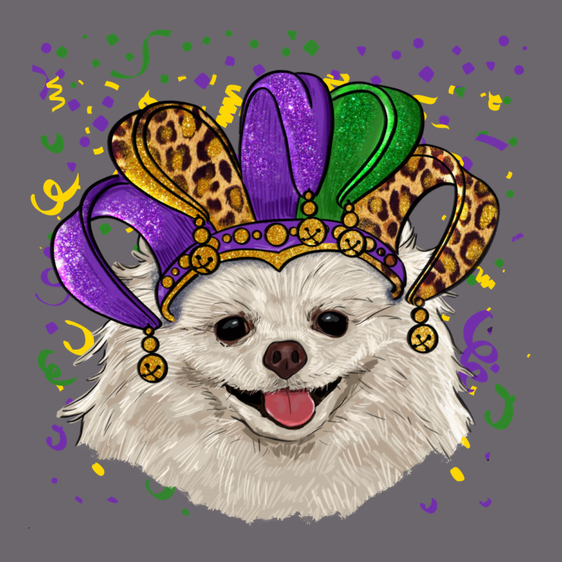Mardi Gras White Pomeranian With Hat Premium Sweatshirt by RanaPortraitStore | Teevron
