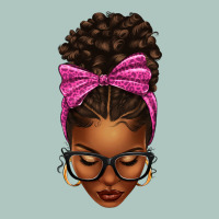 Afro Messy Bun Pink Leopard Bow Premium Sweatshirt | Teevron