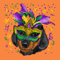 Mardi Gras Dachshund Puppy With Mask Premium Sweatshirt | Teevron
