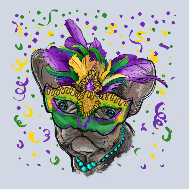 Mardi Gras Mask French Bulldog Premium Sweatshirt by RanaPortraitStore | Teevron
