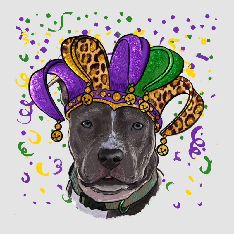 Mardi Gras Pitbull With Hat Premium Sweatshirt by RanaPortraitStore | Teevron