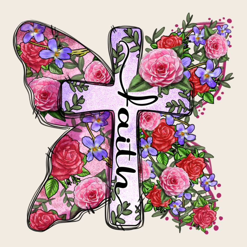 Faith Butterfly Cross Premium Sweatshirt by Zillion Design Studio | Teevron