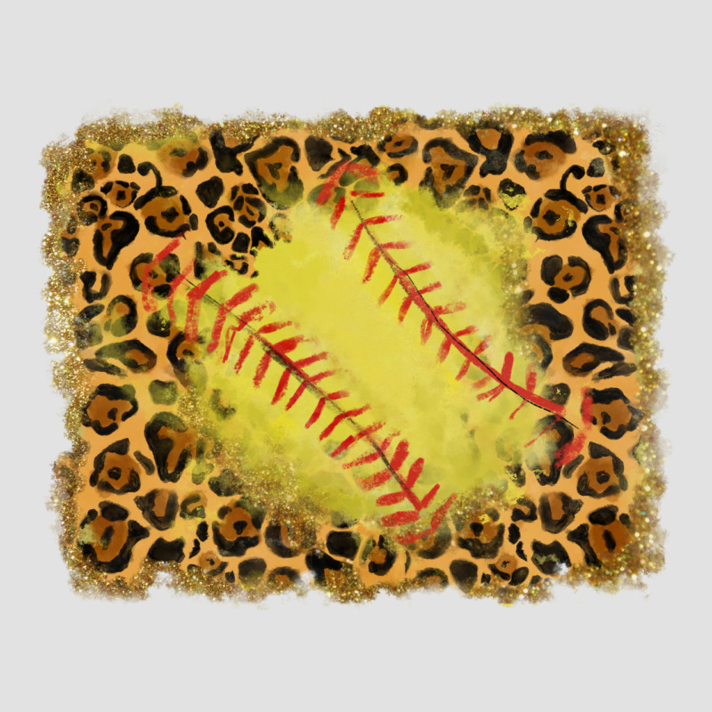 Watercolor Glitter Leopard Softball Background Premium Hoodie by RanaPortraitStore | Teevron