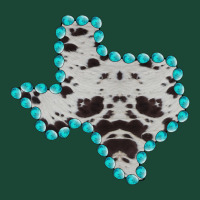 Texas Map Cowhide Turquoise Gemstone Urban Hoodie | Teevron