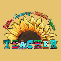 Teacher Sunflower Listen Encourage Motivate Inspir Premium Sweatshirt | Teevron