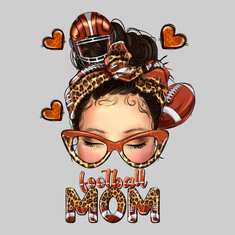Football Messy Bun Mom Premium Sweatshirt by texasbilliewilder | Teevron