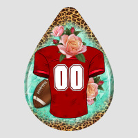 American Football And Western Roses Teardrop Premium Hoodie | Teevron
