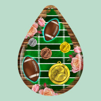 American Football And Western Roses Teardrop Premium Hoodie | Teevron