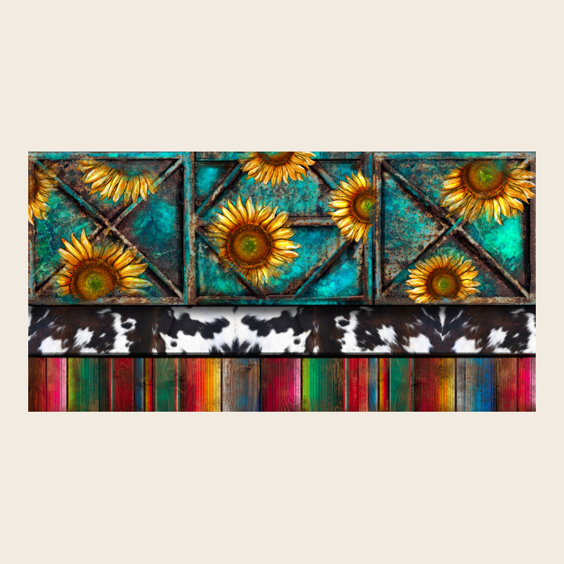 Rusty Sunflowers With Cowhide And Turquoise Premium Sweatshirt by RanaPortraitStore | Teevron