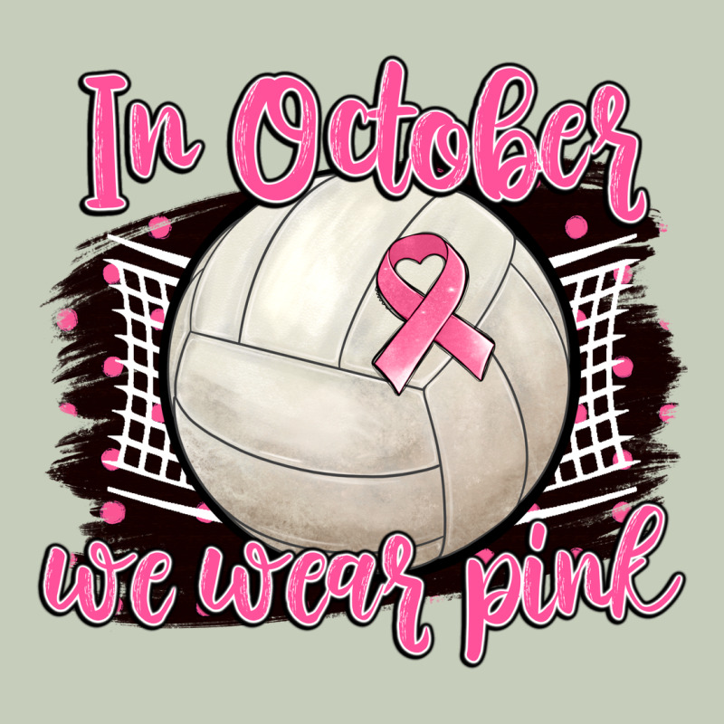 In October We Wear Pink Volleyball Ladies Tee by BarkalooDesign | Teevron