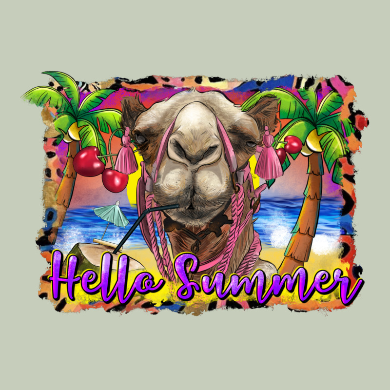 Hello Summer Camel At The Beach Long Sleeve Tee by BarkalooDesign | Teevron
